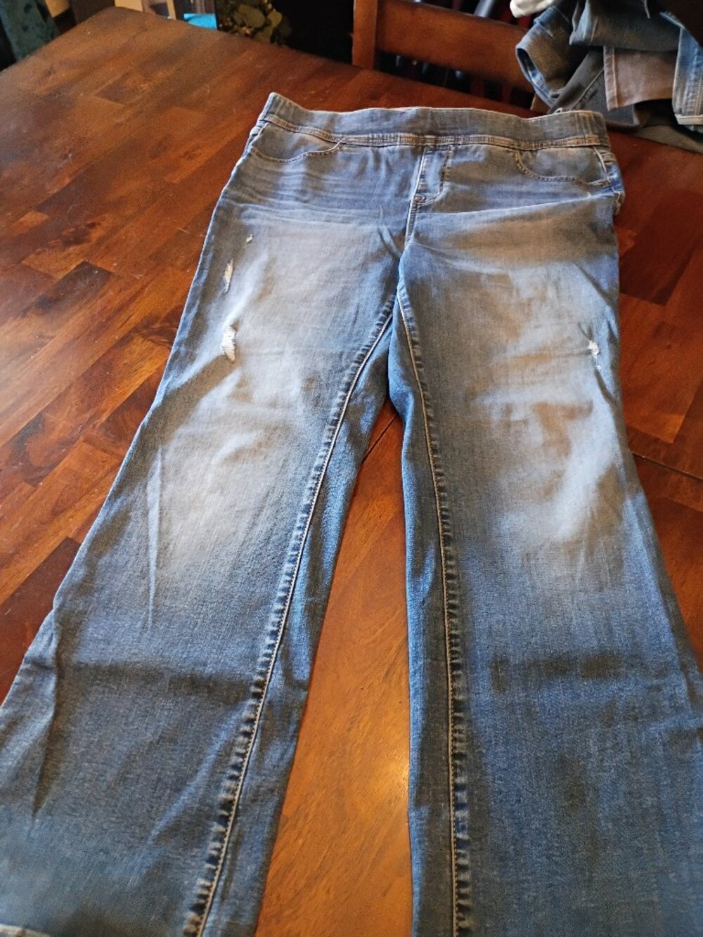 Torrid Lean Jean Distressed Pull-Up Bootcut Jeans